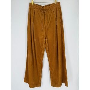 Converse Corduroy Wide Leg Pants Womens 28 Mustard Pleated Granola Girl Gorpcore
